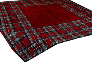 Vianočný gobelínový obrus na stôl Tartan bordový 90x90 cm Chenille IT025